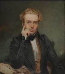 Önarckép, 1830 körül (wc papíron)